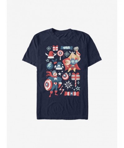 Marvel Avengers Holiday Mashaup T-Shirt $7.17 T-Shirts
