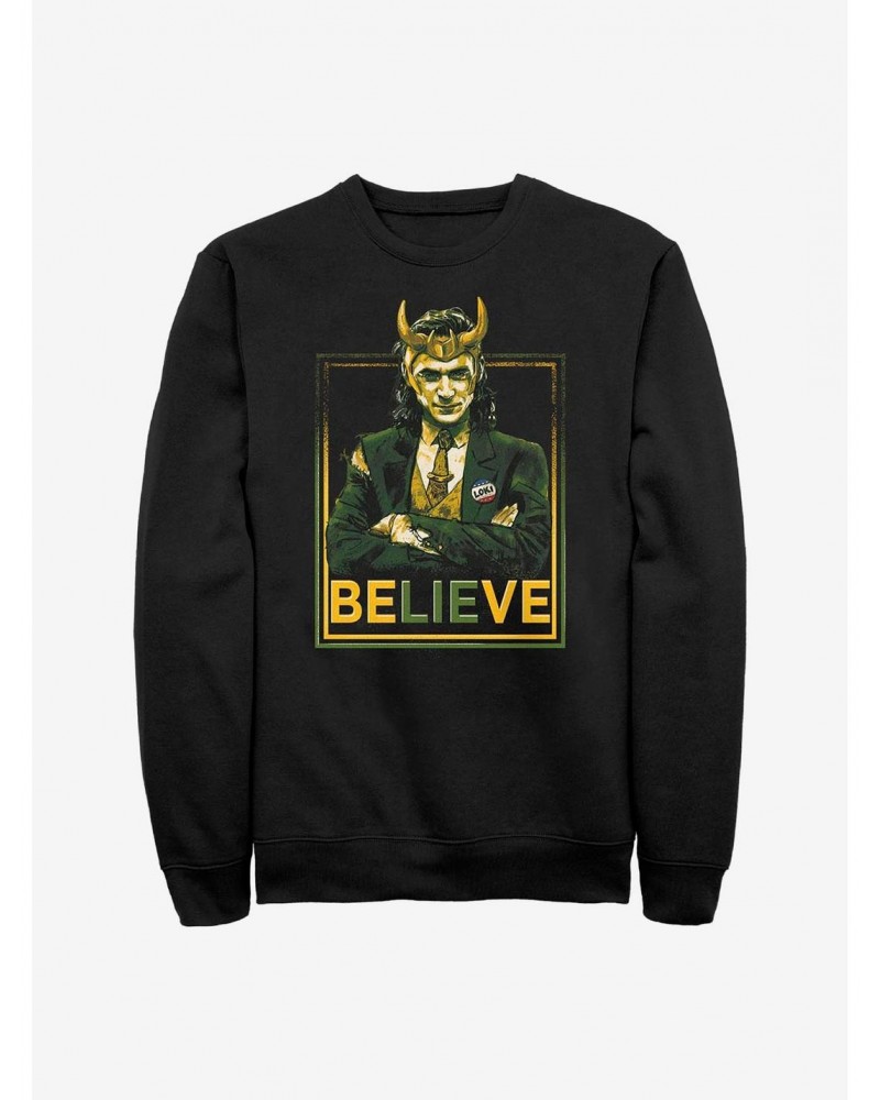 Marvel Loki Political Motive Crew Sweatshirt $11.81 Sweatshirts