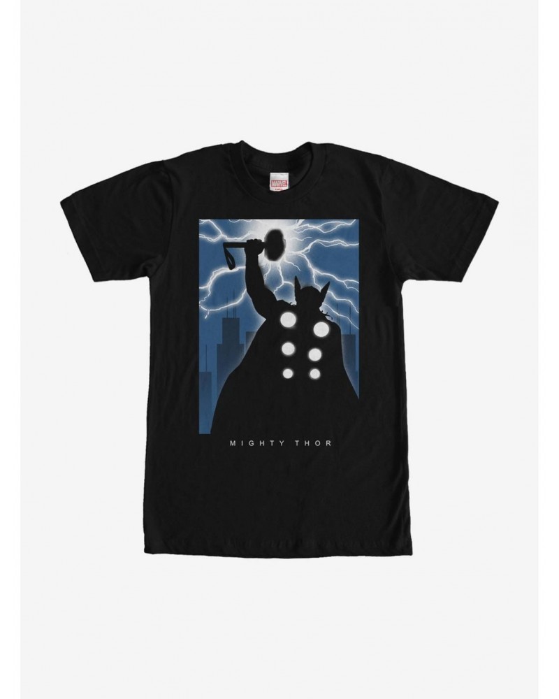 Marvel Mighty Thor Thunder Silhouette T-Shirt $10.28 T-Shirts