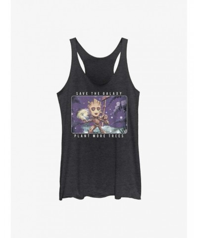 Marvel Guardians of the Galaxy Earth Day Groot Plant Trees Girls Tank $11.14 Tanks