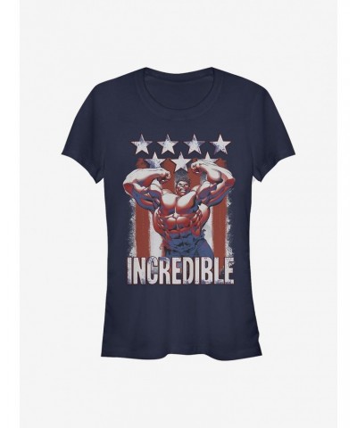 Marvel Hulk Flag Girls T-Shirt $11.70 T-Shirts