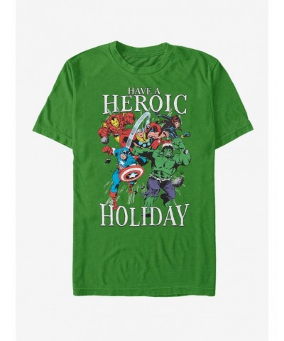 Marvel Avengers Heroic Family Holiday T-Shirt $8.13 T-Shirts