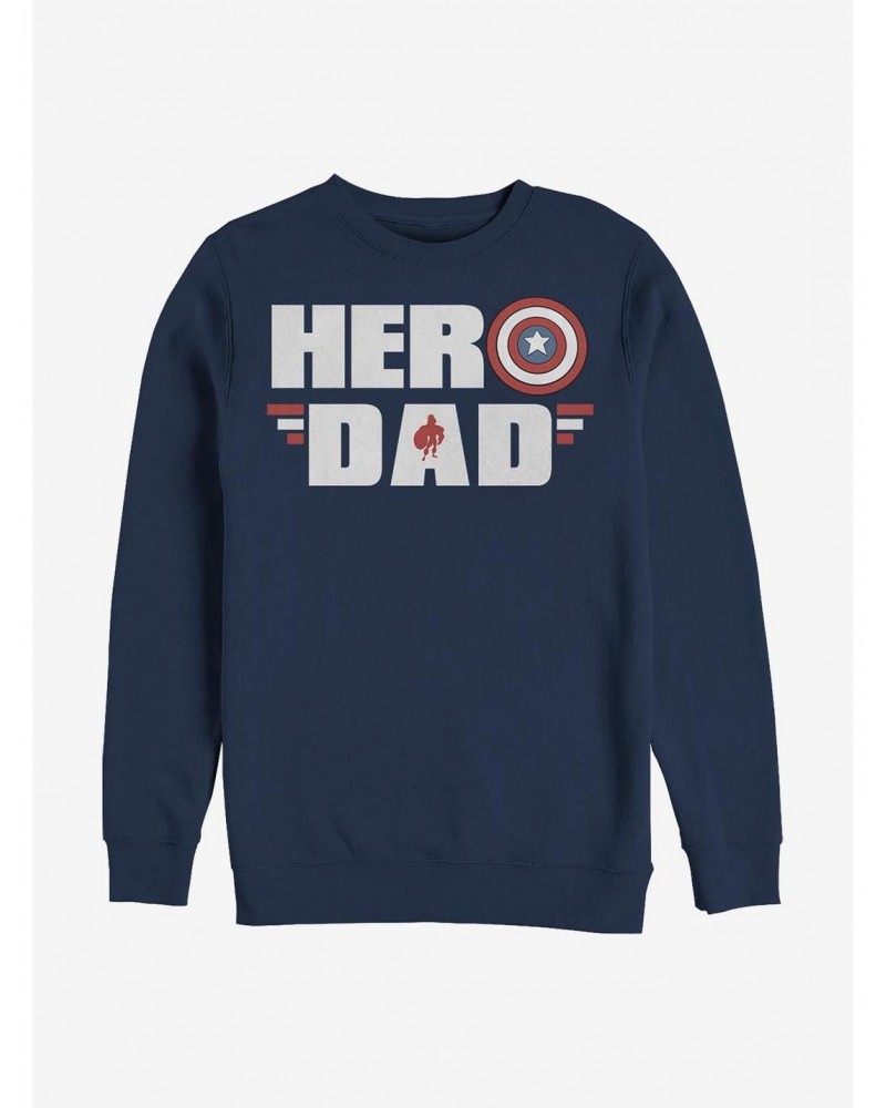 Marvel Captain America Hero Dad Crew Sweatshirt $16.61 Sweatshirts