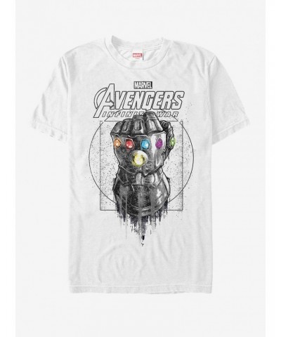 Marvel Avengers: Infinity War Gauntlet Drip T-Shirt $7.17 T-Shirts