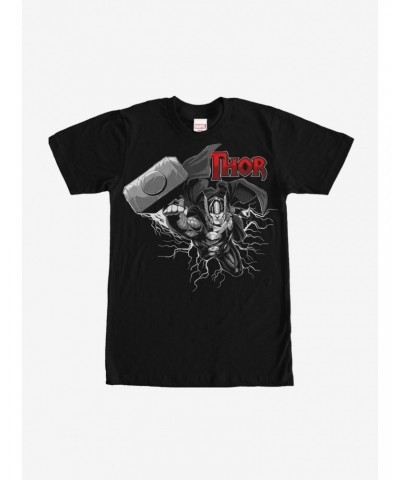 Marvel Thor Thunder Grayscale T-Shirt $10.52 T-Shirts