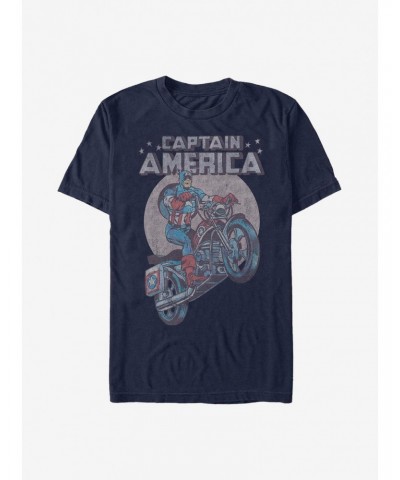 Marvel Captain America Motorcycle T-Shirt $7.41 T-Shirts