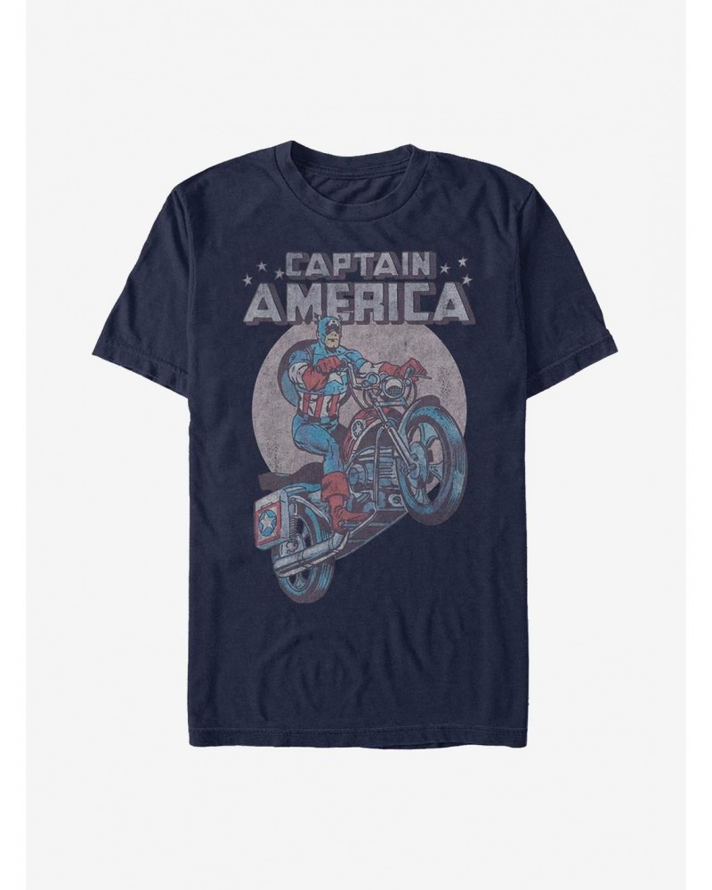 Marvel Captain America Motorcycle T-Shirt $7.41 T-Shirts