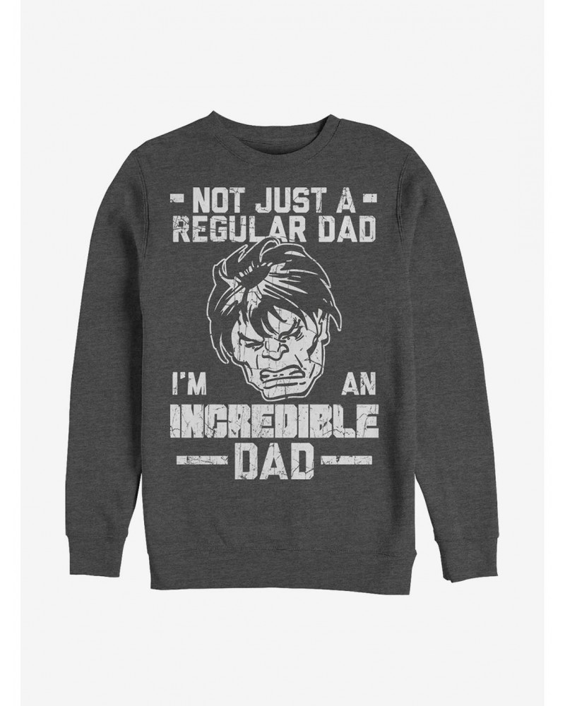 Marvel Hulk Incredible Dad Crew Sweatshirt $13.65 Sweatshirts