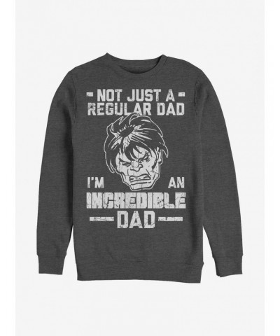 Marvel Hulk Incredible Dad Crew Sweatshirt $13.65 Sweatshirts