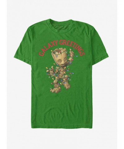 Marvel Guardians of the Galaxy Greetings Baby Groot Holiday T-Shirt $7.17 T-Shirts