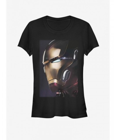 Marvel Avengers: Endgame Iron Man Profile Girls T-Shirt $8.47 T-Shirts