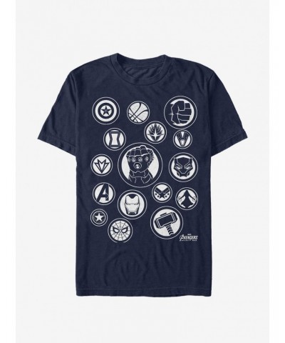 Marvel Avengers: Infinity War Character Badges T-Shirt $7.17 T-Shirts