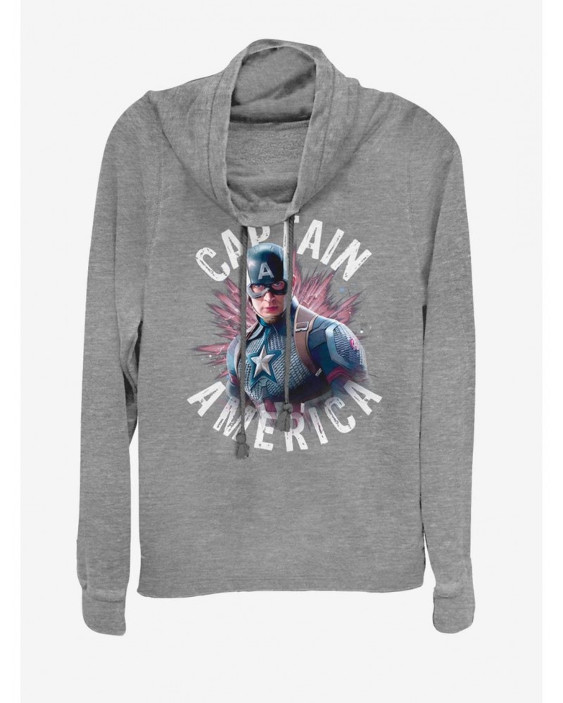 Marvel Avengers: Endgame Captain America Burst Girls Sweatshirt $17.51 Sweatshirts