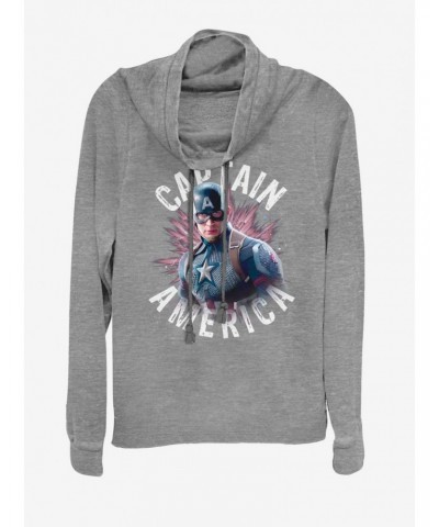 Marvel Avengers: Endgame Captain America Burst Girls Sweatshirt $17.51 Sweatshirts