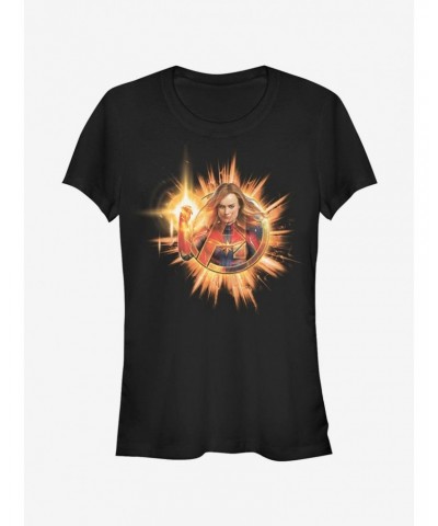 Marvel Avengers: Endgame Fire Captain Marvel Girls T-Shirt $10.96 T-Shirts