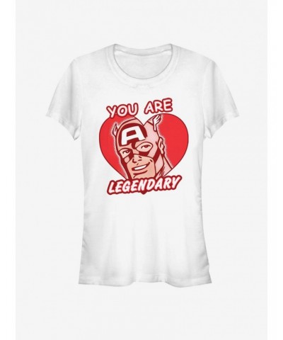 Marvel Captain America Legendary Heart Girls T-Shirt $9.71 T-Shirts