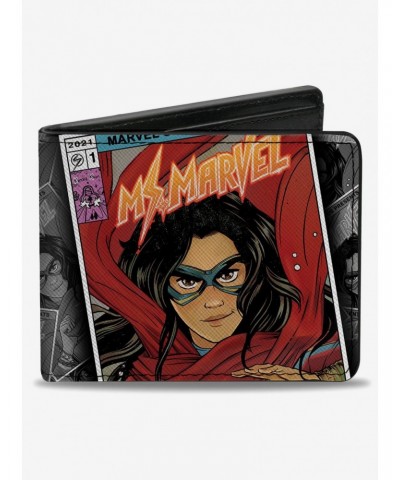 Marvel Avengers Ms Marvel Kamala Khan Comic Book Cover Bifold Wallet $8.57 Wallets