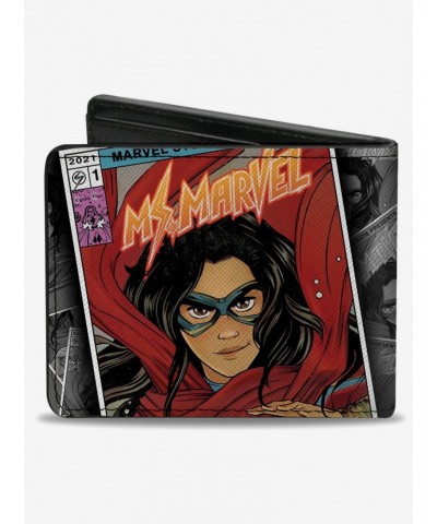 Marvel Avengers Ms Marvel Kamala Khan Comic Book Cover Bifold Wallet $8.57 Wallets