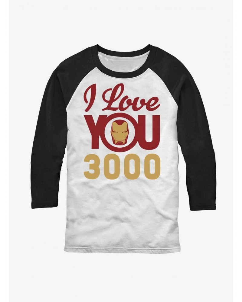 Marvel Avengers Iron Man I Love You 3000 Raglan T-Shirt $8.96 T-Shirts