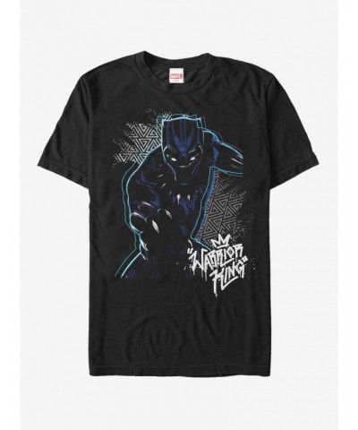 Marvel Black Panther 2018 Triangle Pattern T-Shirt $11.23 T-Shirts