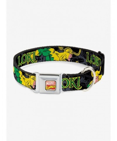 Marvel Loki In Action Seatbelt Buckle Dog Collar $10.71 Pet Collars