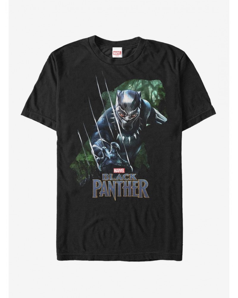 Marvel Black Panther 2018 Jungle Silhouette T-Shirt $9.80 T-Shirts