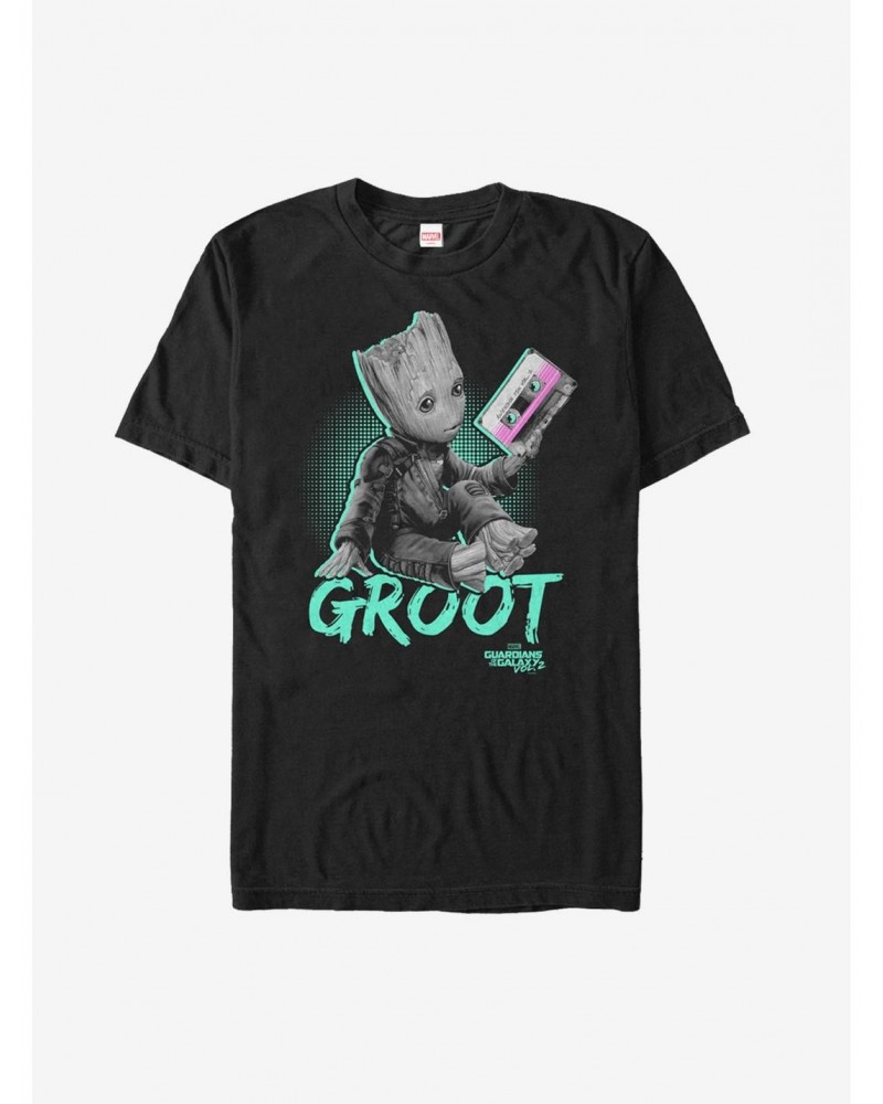 Marvel Guardians of Galaxy Vol. 2 Groot Mix Tape T-Shirt $11.71 T-Shirts