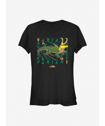 Marvel Loki Alligator Loki Deviance Girls T-Shirt $10.46 T-Shirts