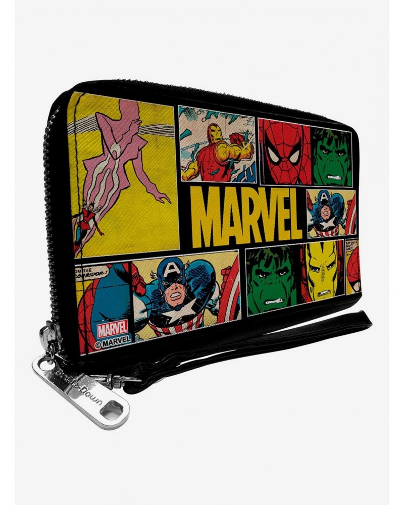 Marvel Retro Comic Panels Zip Around Wallet $16.40 Wallets