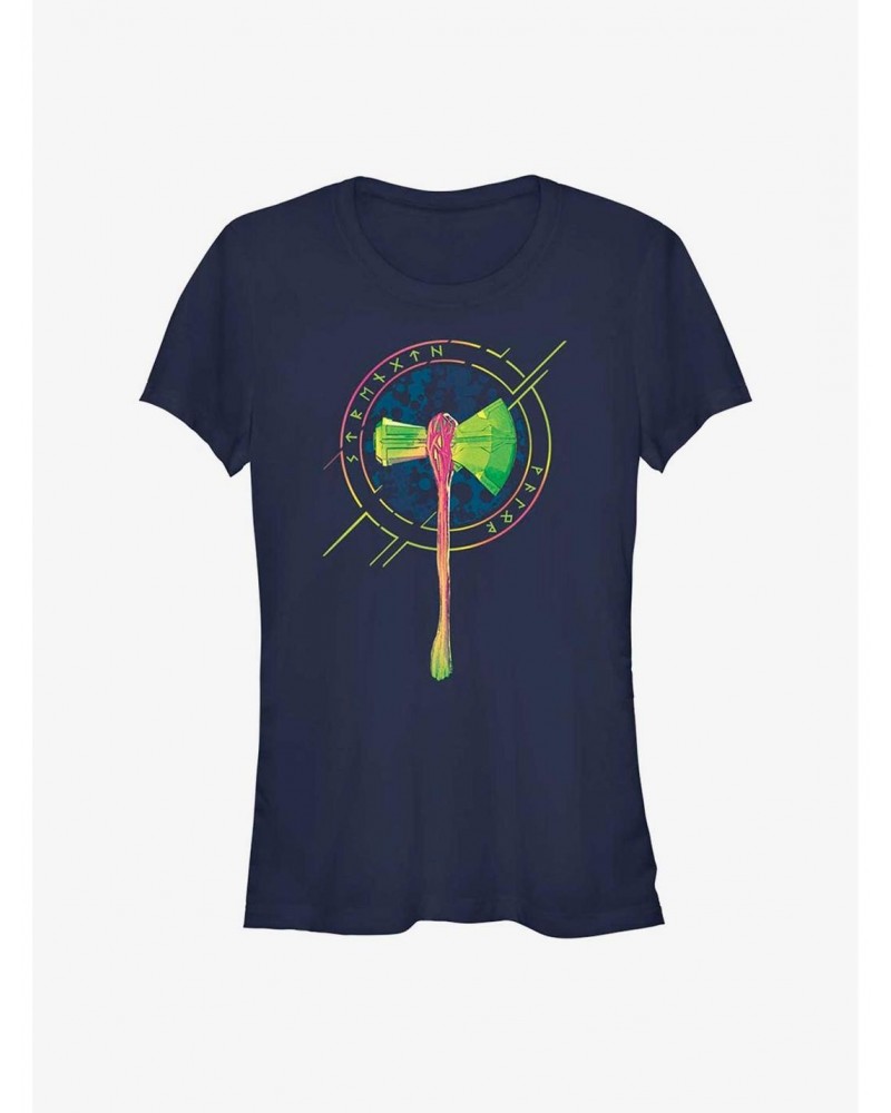 Marvel Thor: Love and Thunder Thor Axe Badge Girls T-Shirt $12.20 T-Shirts