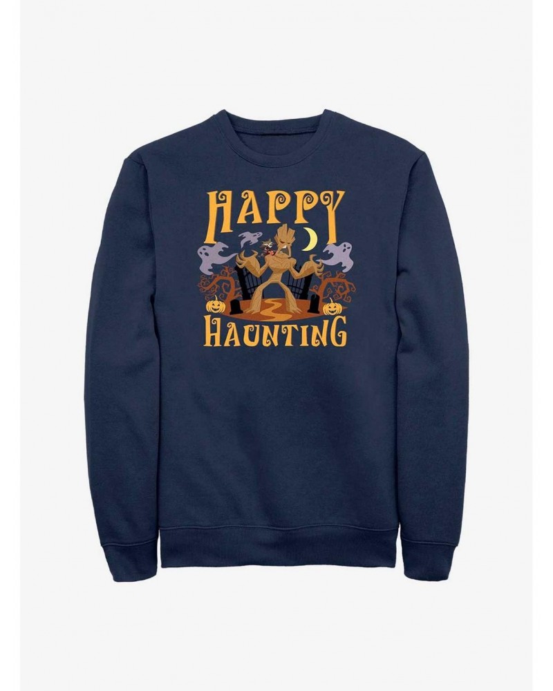 Marvel Guardians Of The Galaxy Groot & Rocket Happy Haunting Sweatshirt $15.87 Sweatshirts