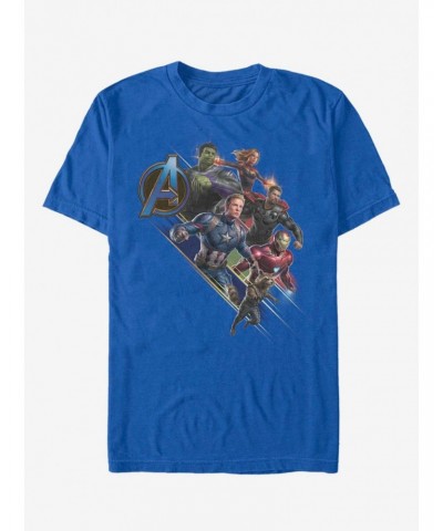 Marvel Avengers: Endgame Angled Shot Royal Blue T-Shirt $7.17 T-Shirts