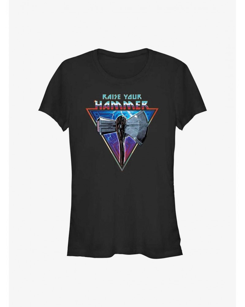 Marvel Thor: Love and Thunder Raise Your Stormbreaker Girls T-Shirt $9.46 T-Shirts