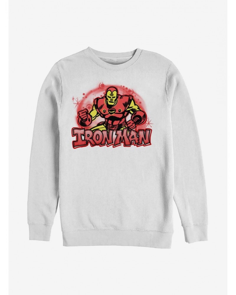 Marvel Iron Man Airbrushed Crew Sweatshirt $14.39 Sweatshirts