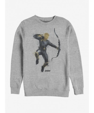Marvel Avengers: Endgame Painted Hawkeye Heathered Sweatshirt $17.71 Sweatshirts