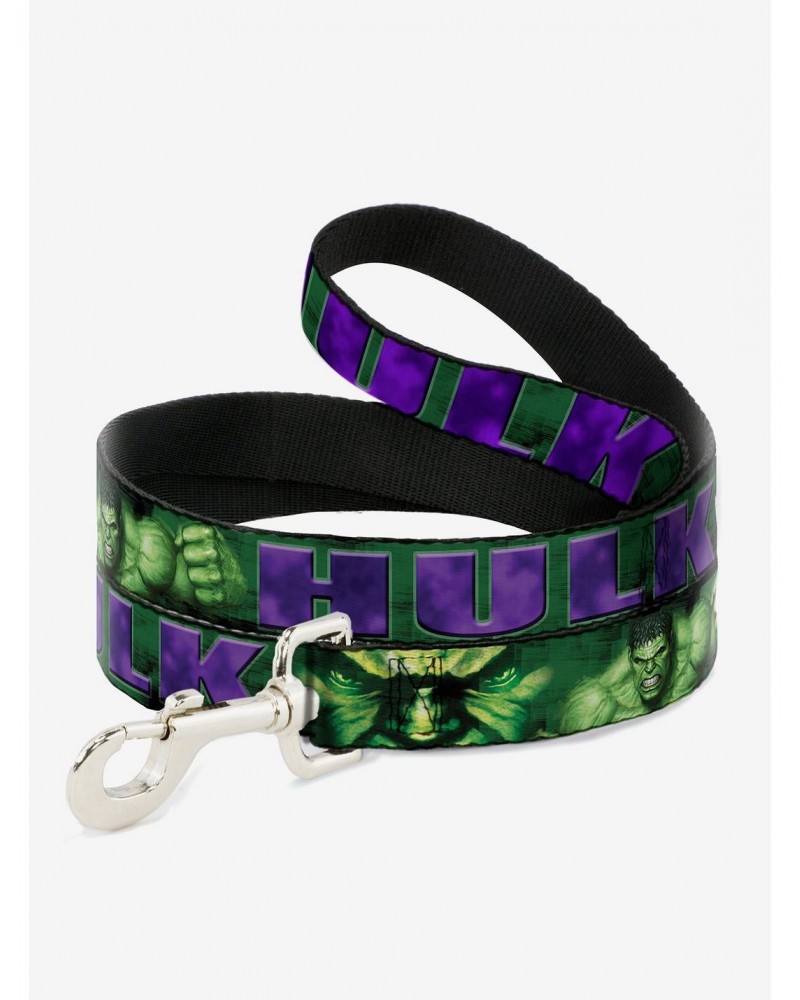 Marvel Hulk Face Close Up Action Pose Dog Leash $11.45 Leashes