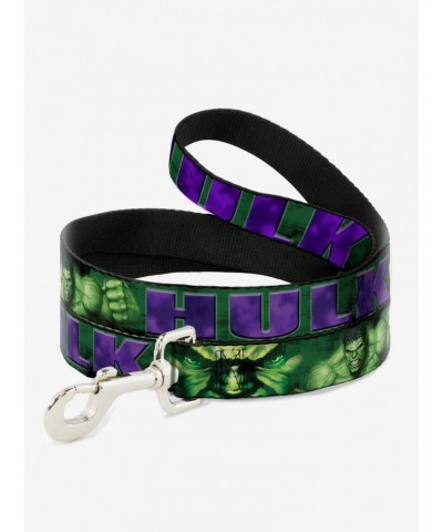 Marvel Hulk Face Close Up Action Pose Dog Leash $11.45 Leashes