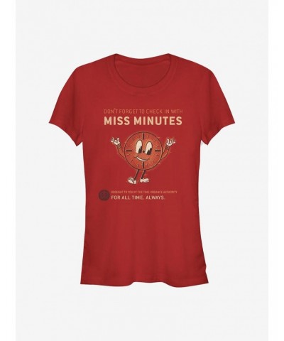 Marvel Loki Check In With Miss Minutes Girls T-Shirt $9.21 T-Shirts