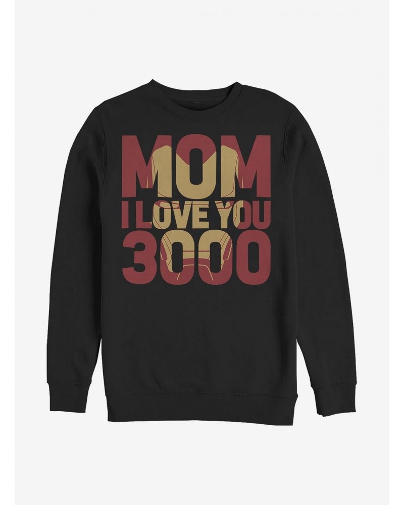 Marvel Iron Man Love You 3000 Crew Sweatshirt $17.71 Sweatshirts