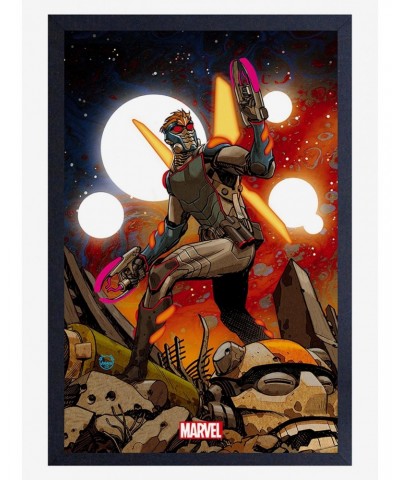 Marvel Guardians Of The Galaxy Star Lord Twin Gun Framed Wood Wall Art $9.46 Merchandises