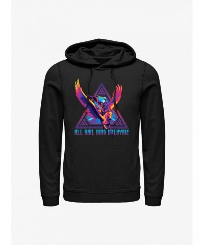 Marvel Thor: Love And Thunder Valkyrie Triangle Badge Hoodie $17.51 Hoodies