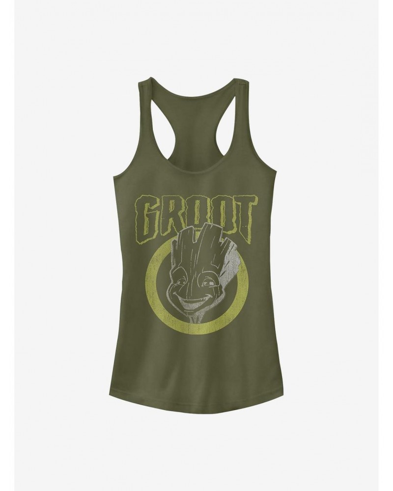 Marvel Guardians Of The Galaxy Grunge Groot Girls Tank $11.95 Tanks
