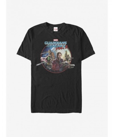 Marvel Guardians of the Galaxy Vol. 2 Team Round T-Shirt $9.32 T-Shirts