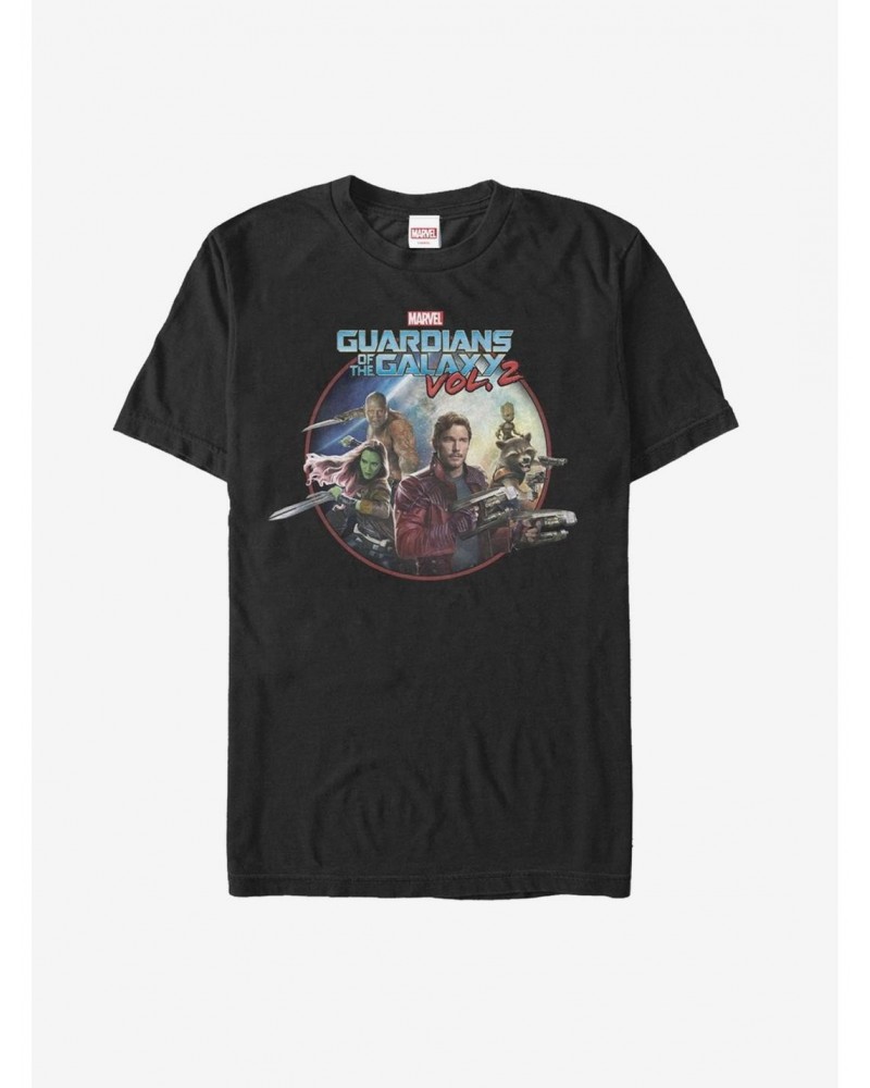 Marvel Guardians of the Galaxy Vol. 2 Team Round T-Shirt $9.32 T-Shirts