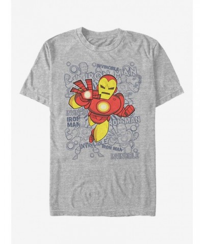 Marvel Iron Man Retro Toss T-Shirt $7.65 T-Shirts