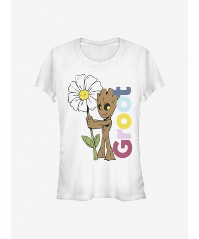 Marvel Guardians Of The Galaxy Groot Daisy Girls T-Shirt $8.22 T-Shirts