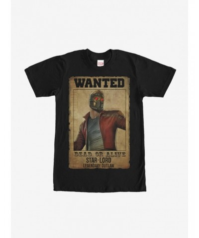 Marvel Guardians of the Galaxy Star-Lord Wanted Poster T-Shirt $10.99 T-Shirts