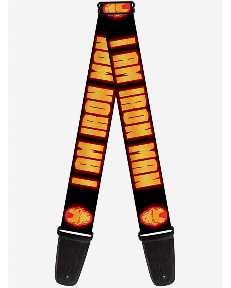 Marvel Iron Man Face Glow Guitar Strap $10.96 Guitar Straps