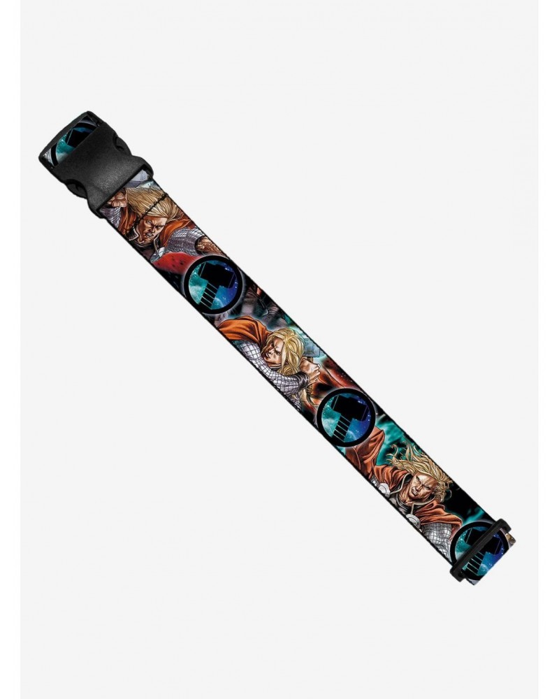 Marvel Astonishing Thor Poses Hammer Logo Luggage Strap $8.78 Luggage Strap