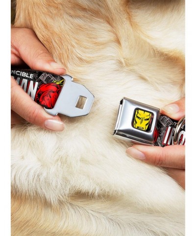 Marvel Iron Man Stacked Comic Seatbelt Buckle Dog Collar $11.21 Pet Collars